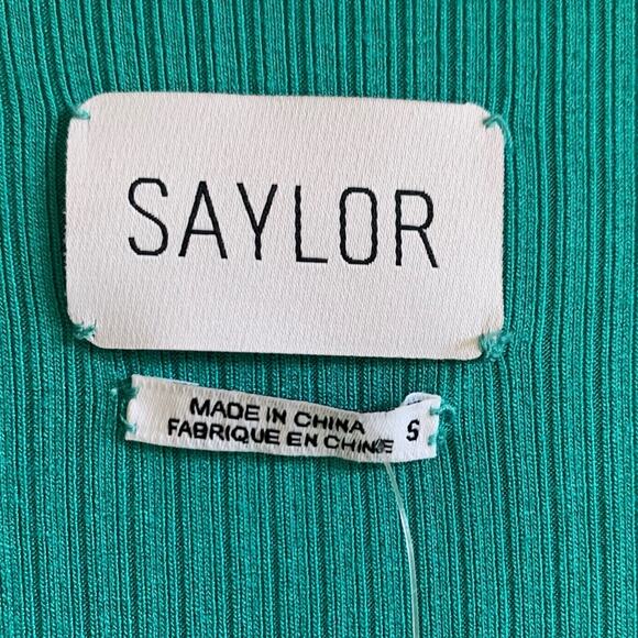 Saylor Teal Malavika Puff Sleeve Dress Size Small - Picture 10 of 14